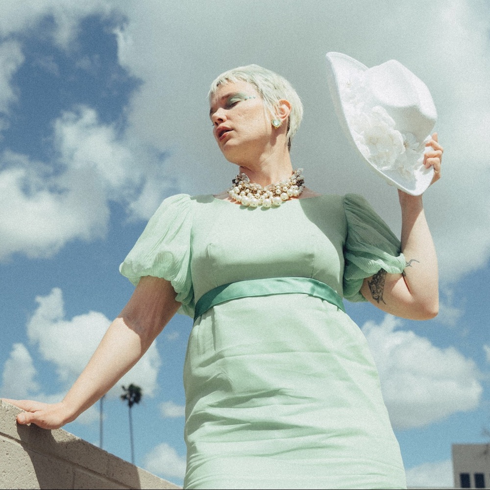 VINTAGE FAIRYTALE PUFF SLEEVE GOWN pastel blogger - Picture 3 of 10
